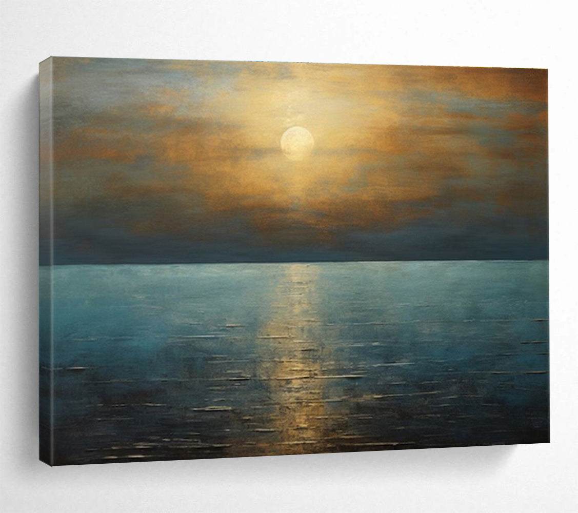 sunset sea golden coastal design 1
